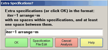 Facets extra specification box